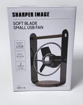 Sharper Image Soft Blade Small Usb Fan 2 Speed Touch Control SBV1-SI. Fixed Price $12.99.
