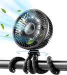 Gaiatop Baby Stroller Fan, 4000MAH Oscillating Mini Portable With Light,. Fixed Price $22.33.