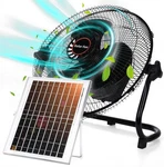 Tujoe 15000MAH 12 Inch Solar Panel Powered Fan, Or Ac Charge. Fixed Price $97.19.