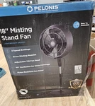 Pelonis 18 In. 3-SPEED Outdoor Misting Pedestal Fan 1600 Cfm Black. Fixed Price $43.74.