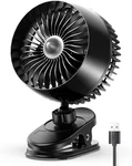 Koonie Usb Clip Fan, Strong Wind Ultra Quiet Desk Small, Black. Fixed Price $24.90.