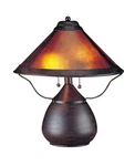 Cal Lighting BO-464 Two Mica Shade Table Lamp Rust Finish. Fixed Price $241.00.
