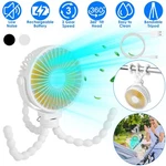 Portable Rechargeable Handheld Fan W/ Flexible Tripod Clip Speed 360 Tilt. Fixed Price $15.48.