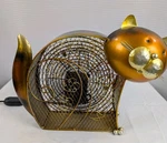 Deco Breeze Metal Kitty Cat Fat Figurine Electric Table Hi/lo On/off Switch. Fixed Price $74.99.