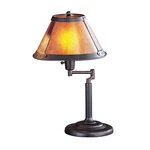 Cal Lighting BO-462 Table Lamp With Mica Glass Shades, Rust Finish 18" X 11.5.... Fixed Price $265.65.