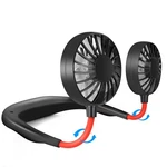 Juananiug Portable Neck Fan Rechargeable Personal Handfree Mini, Red Black. Fixed Price $14.76.