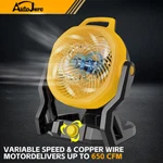 Portable Cordless Fan For Dewalt 20V Indoor/outdoor Jobsite, Camping (tool Only). Fixed Price $46.90.