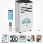 Serenelife 8,000 Btu Portable With Wifi & Window Kit - Compact, White, SLPAC8. Fixed Price $219.05.