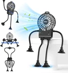 Varai Freestyle Small Robot Fan, Fun Desk With Suckers, Rechargeable. Black. Fixed Price $10.00.