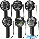 Tujoe 6 Pcs Mini Powerful Handheld Fan 3 Speed Personal Small Portable Rechar.... Fixed Price $43.75.