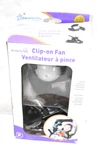 Dream Baby Stroller Clip On Fan Black/silver Ezy-fit Universal Soft Fin. Fixed Price $15.99.