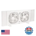 Comfort Zone Living 9-INCH Twin Window Fan 2 Speeds Individually 180. Fixed Price $69.57.
