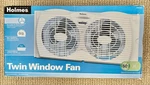 Holmes HAWF2021 Dual Blade Twin Window Fan White Speed New Box. Fixed Price $45.00.