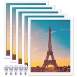 Icariery 17X22 White Picture Frame Set Of 5 - High Transparency Wall Mount. Fixed Price $80.15.
