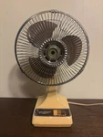 Vintage 1984 Cool Breeze 9" Oscillating Desk Fan Model KH-901 Kuo Horng. Fixed Price $67.00.