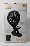 New Box O2COOL Battery Operated Swivel 5 Inch Clip Fan. Fixed Price $25.00.