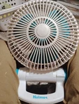 Vintage 90S Holmes Desk Fan Translucent Blue Blades Tilt 2 Speeds Retro Tested. Fixed Price $19.99.