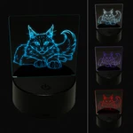 Gentle Maine Coon Cat 3D Illusion Led Light Sign Nightstand Desk Lamp. Fixed Price $19.99.