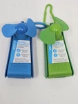 O2COOL Portable Fan - Pocket Stand Clip New Green & Blue. Fixed Price $10.95.