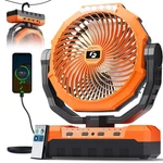 Portable Camping 3-IN-1 Rechargeable 24000MAH Led Remote Yellow Frizcol Fans. Fixed Price $59.99.
