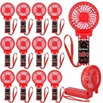 12 Pcs Welcome Bbq Fans Bulk Mini Portable Handheld Red Personal Battery Powe.... Fixed Price $55.69.