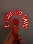 Portable Handheld Led Personal Fan Battery Rave Concert Cool Red Mini. Fixed Price $9.99.