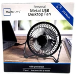 Mainstays 4 Inch Dia Metal Personal Fan Usb 360-DEGREE Tilt Black On/off Switch. Fixed Price $11.99.