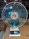 Vintage Panasonic F-1205 Way Oscillating Desk Fan 12" Trans Blue Blade Tested. Fixed Price $89.99.