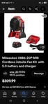 Milwaukee 0886-20P M18 Cordless Jobsite Fan W/battery & Charger. Fixed Price $225.00.