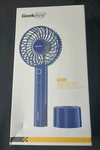 Geek Aire Mini Rechargeable Portable Fan + Power Bank 6 Blade 5 Speed New Blue. Fixed Price $27.00.