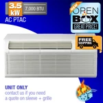 Perfect Aire 7K Btu Ptac Conditioner With 3.5KW Electric Heater, S&d. Fixed Price $900.00.