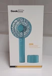 Geek Aire Mini Rechargeable Portable Fan + Power Bank 6 Blade 5 Speed New Aqua. Fixed Price $47.45.