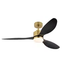 Breezary Sawyer 52" Led Indoor Gold Ceiling Fan W/ Light And Remote 30007-GD. Fixed Price $75.00.