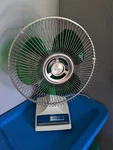 Vint 80S Lasko 12" Oscillating 3 Speed Fan Translucent Green Blades Retro Works!. Fixed Price $70.00.