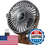 Sweetfull 6.5" Usb Desk Fan, 3-SPEED, Quiet, Portable, 360 Adjust, Wood Grain. Fixed Price $33.32.