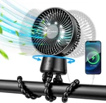 20000MAH Portable Stroller Fan, 120 Auto Oscillation, 3-IN-1 With Power Bank. Fixed Price $31.94.