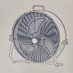 New Iliving 18" Rechargeable Battery Operated High Velocity Camping Floor Fan. Fixed Price $155.99.