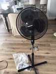 Impress Easy-assemble 3-SPEED 16-INCH Stand Oscillating Pedestal Floor Fan. Fixed Price $22.00.