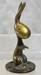 Antique Art Deco Bronze Brass Standing Rabbit Figure Karl Hagenauer Made Austria. Fixed Price $95.00.