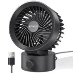 Kinyilo Usb Desk Fan Quiet, Stepless Speed Flexible Adjust Small, Black. Fixed Price $16.80.