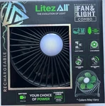 4 Litezall Rechargeable Usb/battery Mode Mini Fan & Light 360 Degree Rotation. Fixed Price $12.99.