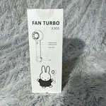 X300 Handheld White Turbo Fan, Two Speeds & Rechargeable. Fixed Price $8.00.