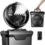 Koonie 10 Inch Camping Misting Fan 11L Tank, 20000MAH Cooling Battery Floor. Fixed Price $110.39.