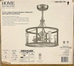 Hampton Bay Bardeau Indoor Ceiling Fan W/light 3-REVERSIBLE Blades Dual-mount. Fixed Price $396.00.
