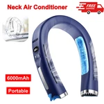 3IN1 Neck Air Conditioner Portable, 6000MAH Fan With 2 Metal Cooling Plates. Fixed Price $41.39.
