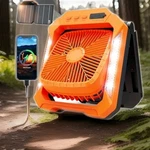 Qardoz 18W Solar Powered Camping Fan - 3 Speeds 58HRS Of Run Time Typ Chrg. Fixed Price $23.39.