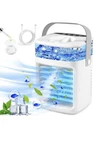 Portable Air Conditioner Fan, Evaporative Personal Cooler Humidifier, Cordl. Fixed Price $18.99.