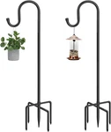 48 Inch Shepherds Hooks For Outdoor, Heavy Duty Bird Feeder Pole With 5 Prong Ba. Fixed Price $25.95.