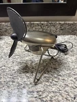 Metal Desk Fan Retro 2003 Brookstone Quiet Adjustable Speed Model 767. Fixed Price $45.00.