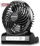 Holmes 4" Personal Fan, Rechargeable Battery, 3 Speed Settings, Lightweight, Com. Fixed Price $18.61.